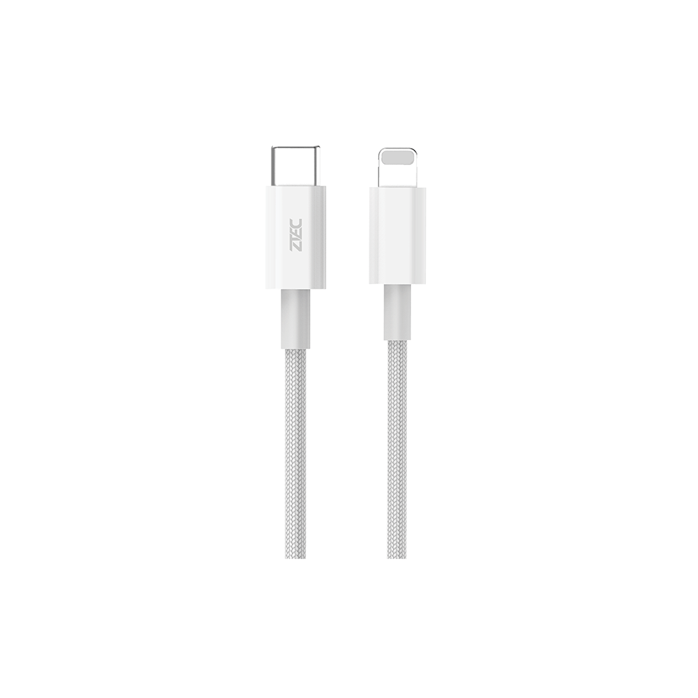 สายชาร์จ USB-C to Lightning ZTEC ZL311 สีขาว 1 เมตร รองรับ PD และเชื่อมต่อ Apple CarPlay_0